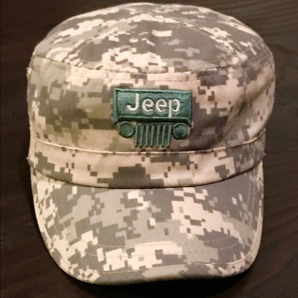 short brim camo hat